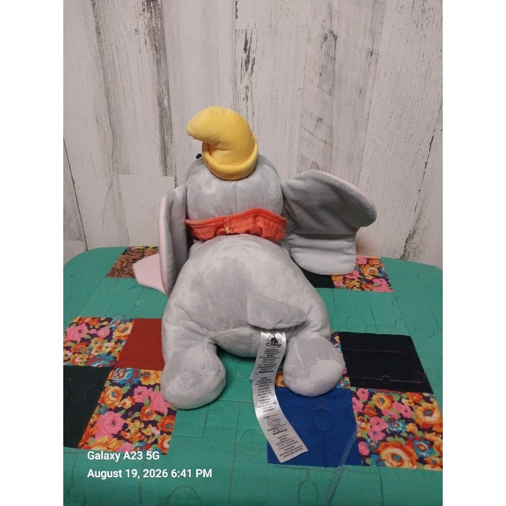 Disney Dumbo with Feather Plush 17in  Soft Baby Medium